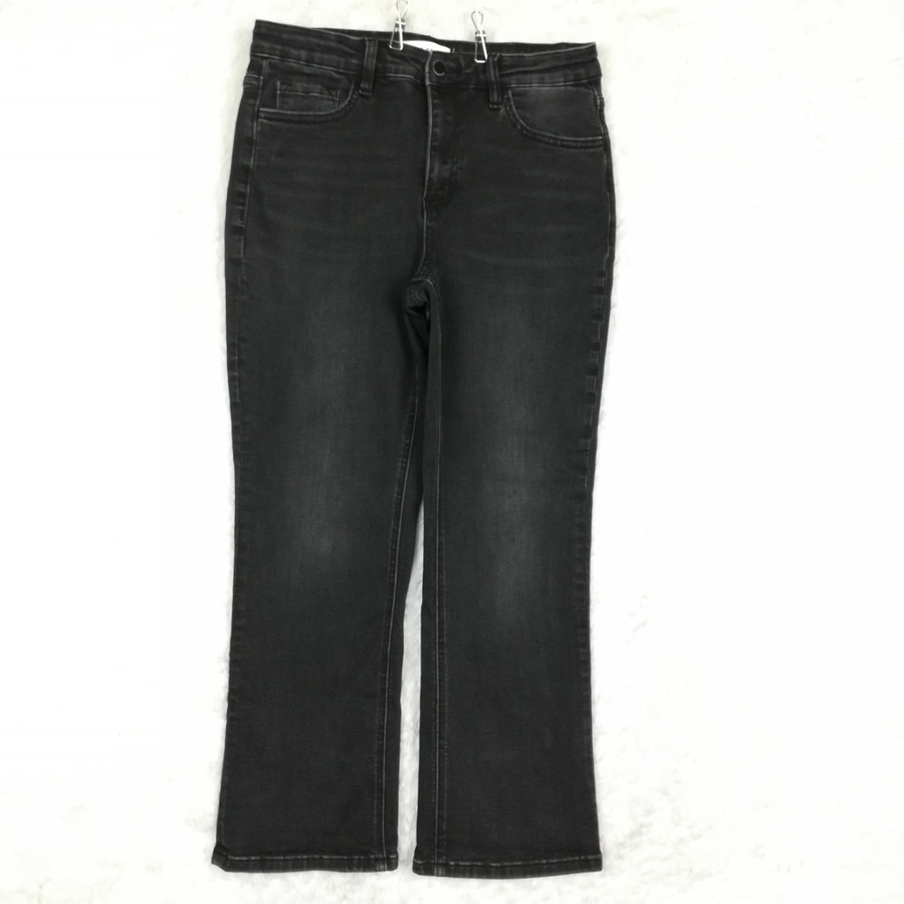 Flying Monkey Womens Jeans Vintage Straight Fit Black Denim High Rise Petite 30P